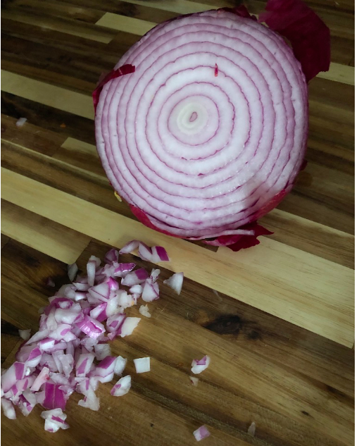 Make quick pickles-use red onions to make quick pickles