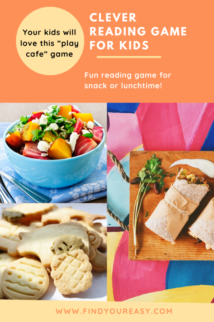Clever reading game for kids-help kids learn to read-play restaurant-kids snack and lunch ideas