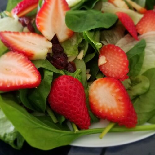 Summer salads - easy summer salad - strawberry and spinach salad