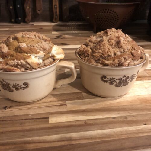 2 huge cups of pumpkin muffins-pumpkin muffin recipe